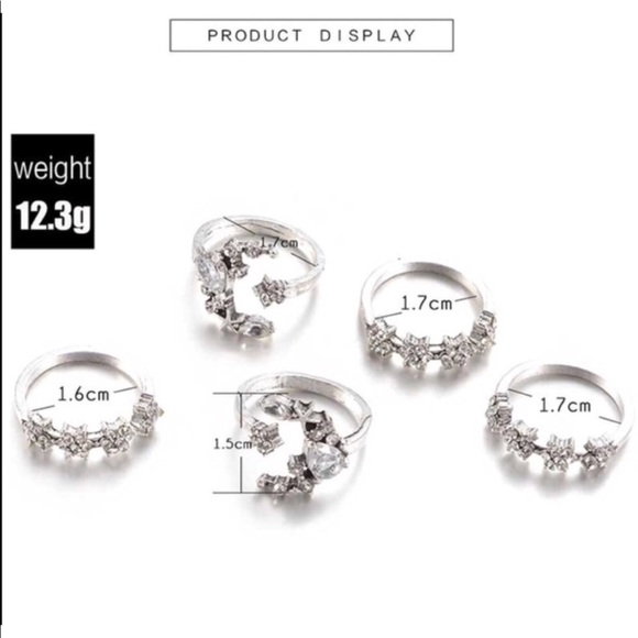 ✨Celestial Moon and Stars Midi Ring Set✨ - Picture 5 of 5